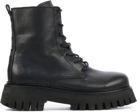 Bronx Vrouwen Leren Veterboots / Laarzen / Damesschoenen 47283-a - Zwart -  Maat 41 | bol.com
