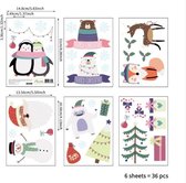 Muurstickers/Raamstickers - Kerst/Winter Stickers  - Optie 1