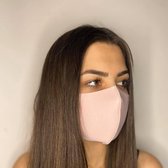 Ice Silk mondmasker - wasbaar - elastisch - klasse A - zachtroze