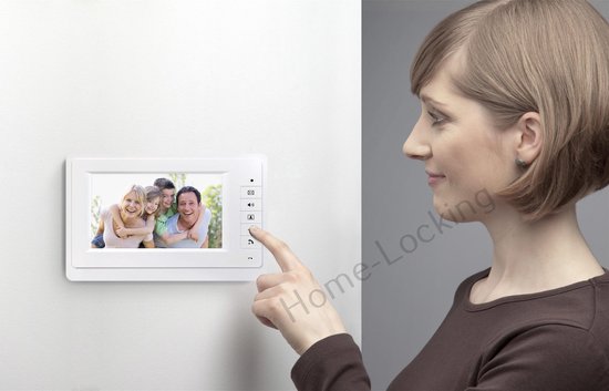 Home-Locking videofoon met 2 binnen panelen en elektro box 12VDC voor aansluiting elektrisch slot.DBF-DT-2215-1E-2 van Home-Locking — afbeelding 2