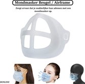 DONLINE -3D Maskerbeugel - 4 Stuks - 3D Beugel voor wegwerp en wasbaar Mondkapje - voor Comfortabele Ademhaling - Lippenstift & Make-up Bescherming - Herbruikbaar & Wasbaar