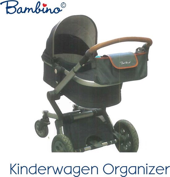 Bambino Kinderwagen Organizer - Grey Brown | bol.com