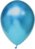 Spiegel chroom ballonnen Blauw 30cm - 50 stuks