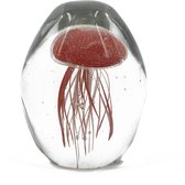 Kwal in glas | rood | 8,5x8,5x10 cm - rood - 8,5x85x10