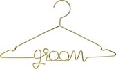 Metalen Kledinghanger voor Bruidegom - GROOM - Goud - 45 x 27 cm