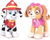 Knuffel - Mashall en Skye Set - Classic New Style - 19 cm - Cartoon knuffels - Speelgoed voor kinderen
