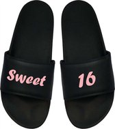 Cadeau Kerstmis - Cadeau Kerst - Cadeau 16  -  Sweet 16 Badslippers - Cadeau Badslippers - Badslippers Meisjes 44