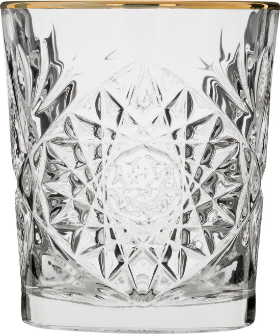 Vul in Bezienswaardigheden bekijken Verandert in Whiskey glas met gouden rand 355ml | bol.com
