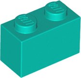 LEGO 3004 Steen 1x2 Donker Turquoise (100 stuks)