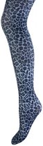 Marianne panty panterprint grijs / blauw S/M