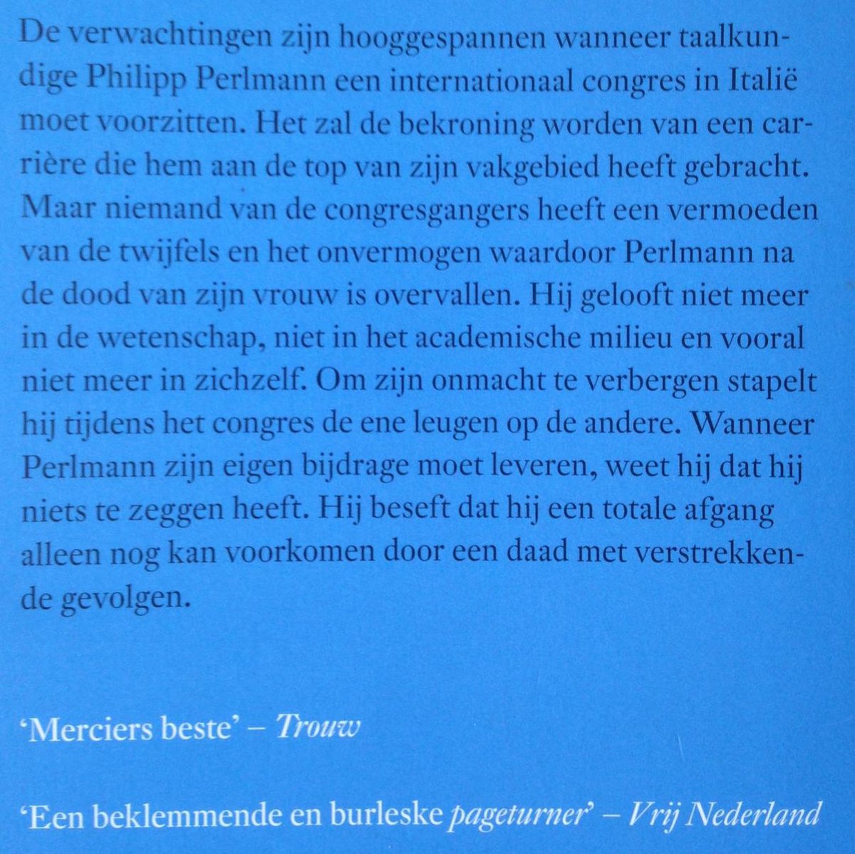 Perlmann's zwijgen - back cover