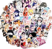 Mix van 100pcs Unieke Anime Bunny Girl Waifu Stickers