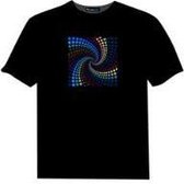 LED - T-shirt - Equalizer - Zwart - Draaikolk - XXXL