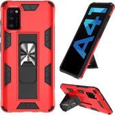 Samsung Galaxy A41 Hoesje Rood - Magnetic Kickstand Armor Case