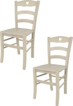 Tommychairs - Lot de 2 chaises modèle Cuore. Idéal pour le secteur de la restauration mais également très adapté à votre cuisine ou salle à manger. Couleur blanc