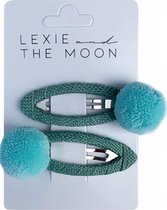 Little Indians Haarspeldjes Pom Pom Meisjes Mintgroen 2 Stuks