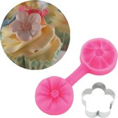 Cherry Blossom Flower Cutter and Mould Single Set
