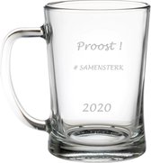 Bierpul met passende tekst voor 2021-2022 - uniek cadeau 2021-2022 Logo of tekening ook mogelijk