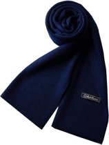 Woolblend Sjaal Heren – Effen Sjaal – Men's Shawl - Blue