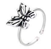 Vlinder ring- Zilver- Opengewerkt- Verstelbaar-Dames- Charme Bijoux®