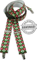 We Love Ties - Bretels - 100% made in NL, Festive Xmas - rood / groen / wit