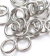 6 stuks- Sieraden oogjes- Zilver-6 mm- Sieraden maken- 835-Charme Bijoux®