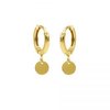 foto van Karma hinged hoops symbool disc gold M1945HIN