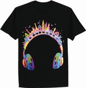 T-shirts adults - Headphone houses - Black - XXL