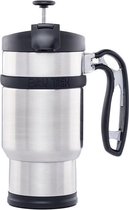 Planetary Design USA Double Shot - French press – Geborsteld Staal - French press koffiemaker – cafetière – RVS – dubbelwandig - extra lang warm