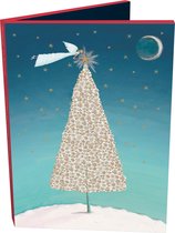2 Pakjes kerstkaarten Roger la Borde met engeltje en kerstboom, 8 kerstkaarten per pakje.