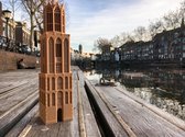 Decoratie Domtoren Utrecht - Beeldje 3D geprint - Houtlook - 30 cm