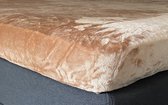 hoeslaken - microvezel - 160x200 - 180x200 - tot 23cm - caramel - allerzachtst