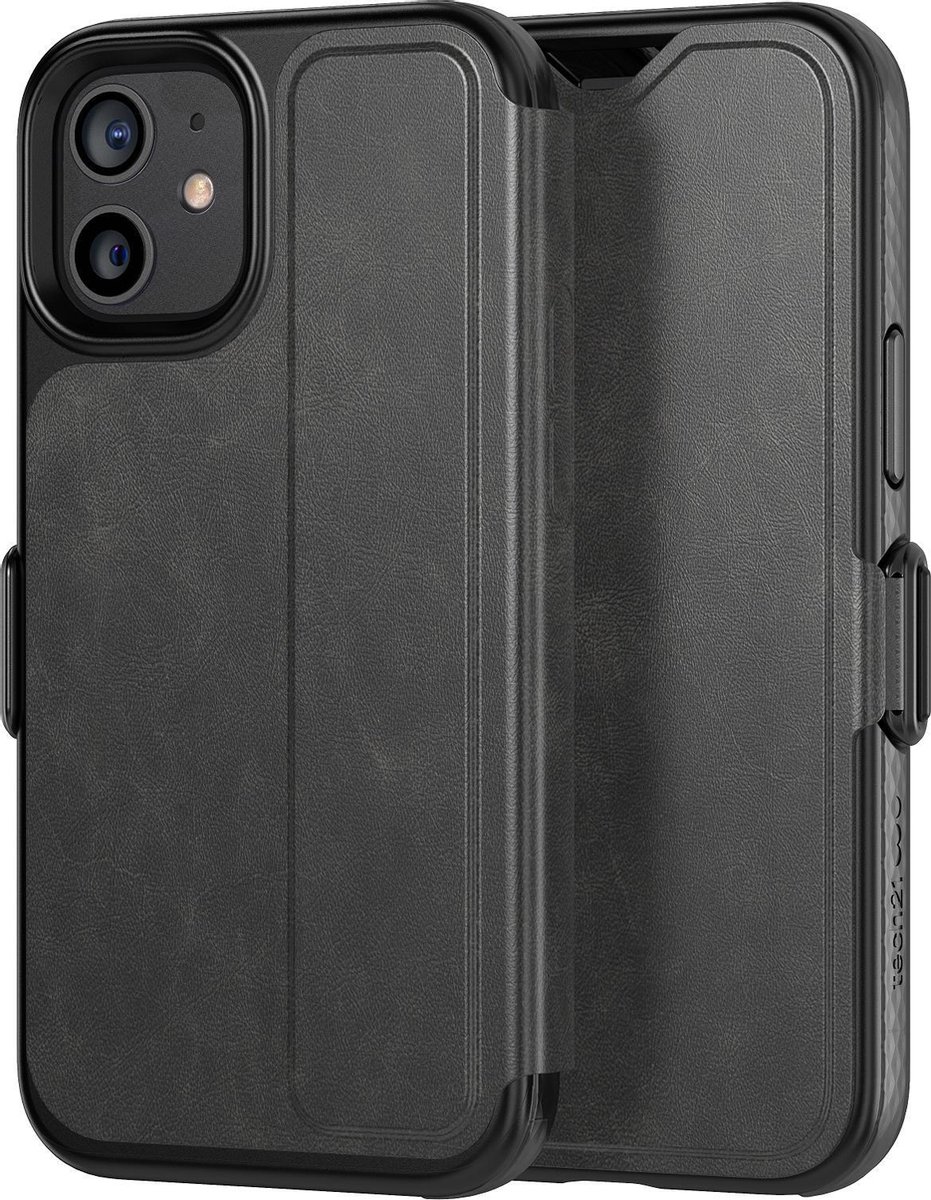 Tech21 Evo Wallet book case voor iPhone 12 mini - Smokey Black