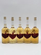 JMP Gifts® - Hart midden in een fles - 0,10L - Glazen beeld - Decoratie - Cadeau - Gift - Wijnfles - Wijn - Sierstuk - Glaswerk - Moederdag tip