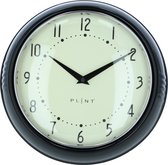 P L I N T | Zwart | Retro wandklok met Quartz uurwerk | Drie jaar garantie!