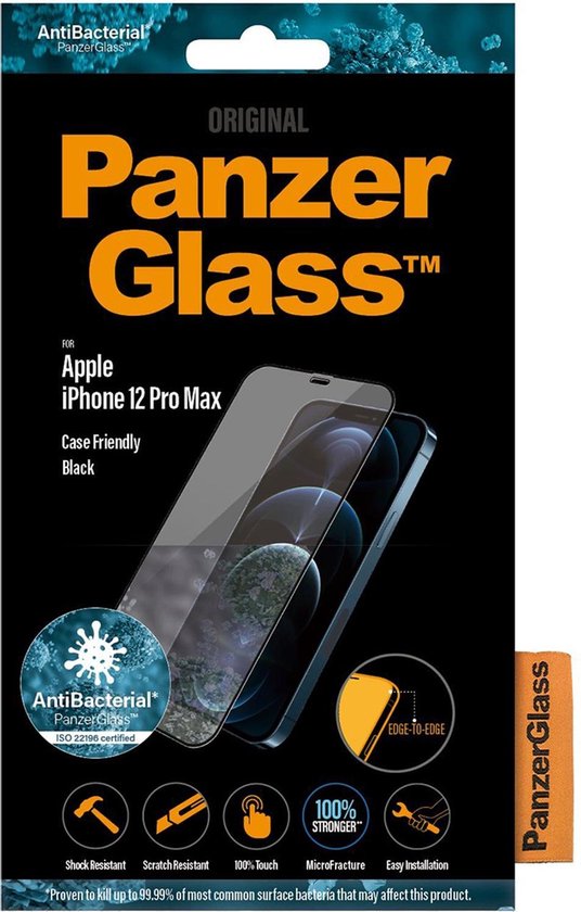 PanzerGlass Apple iPhone 12 Pro Max - Zwart CF Super+ Glass