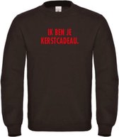 Kerst sweater zwart - Ik ben je kerstcadeau - soBAD. | Kersttrui soBAD. | kerstsweaters volwassenen | kerst hoodie volwassenen | Kerst outfit | Foute kerst truien