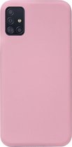 ADEL Siliconen Back Cover Softcase Hoesje Geschikt voor Samsung Galaxy A51 - Roze