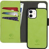 iPhone 12 Mini hoesje bookcase - iPhone 12 Mini wallet case - hoesje iPhone 12 Mini bookcase - Kunstleer - Groen - iMoshion Uitneembare 2-in-1 Luxe Bookcase