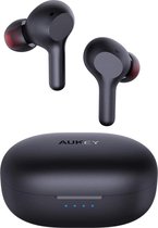 Aukey EP-T25 Draadloze Bluetooth Headset met USB-C Snelle lading, IPX5 Waterdicht, 25 uur levensduur van de batterij, automatische koppeling, Hi-Fi Stereo Headset voor iPhone en Android