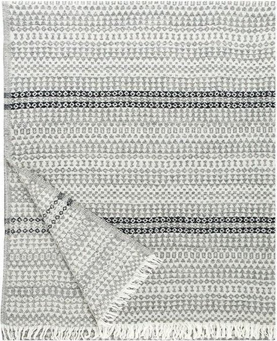 Lapuan Kankurit AINO Wollen Plaid – Grijs Zwart – 130x170