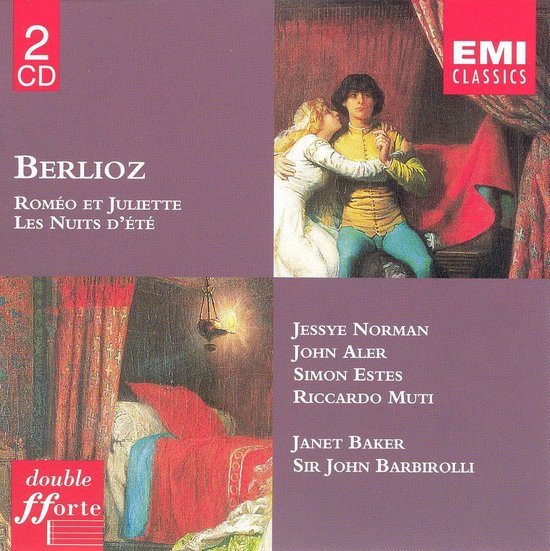 2 CD Berlioz: Roméo et Juliette, Les Nuits d'été. Omslag met schildering van Romeo en Julia, EMI Classics, fforte.