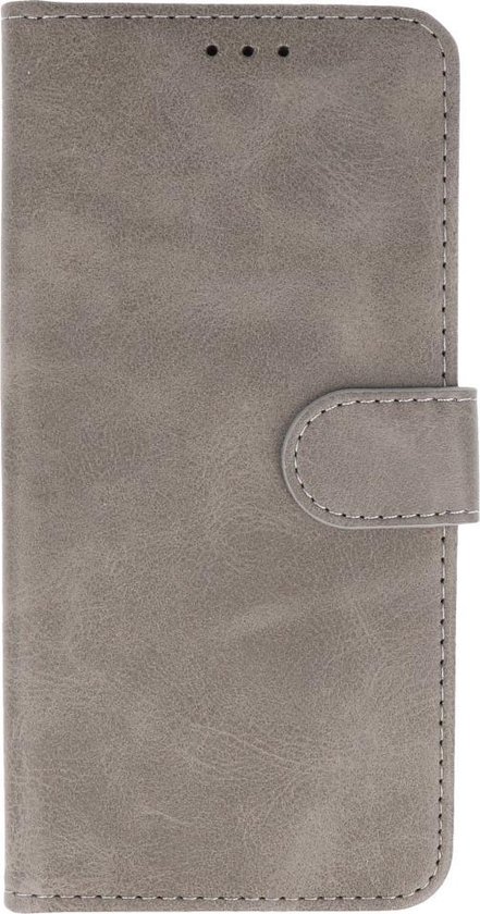 Hoesje Geschikt voor Samsung Galaxy A20s - Book Case Telefoonhoesje - Kaarthouder Portemonnee Hoesje - Wallet Cases - Grijs