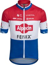 Kids Fietstrui Alpecin Fenix Kalas Kampioen Nederland Mathieu van der poel Maat 158