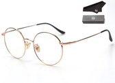 LC Eyewear Computerbril - Blauw Licht Bril - Blue Light Glasses - Beeldschermbril - Metaal - Unisex - Rose Gold