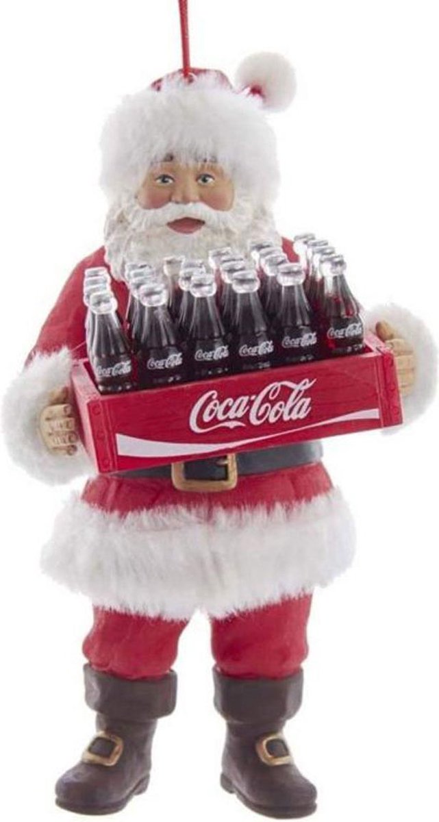Coca-Cola Santa Holding Crate Of Bottles Christmas Ornament