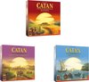 Afbeelding van het spelletje Spellenbundel - Catan -3 stuks- Basisspel & Uitbreidingen Zeevaarders & Kooplieden en Barbaren
