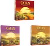 Afbeelding van het spelletje Spellenbundel - Catan -3 stuks- Basisspel & Uitbreidingen Steden en Ridders & Kooplieden en Barbaren