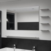 Wandspiegel 100x60 (incl LW 3d klok) - spiegel