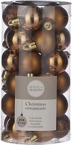 Paquet de petites boules de Noël incassables cuivre clair 3 cm - 30 pièces mini boules de Noël cuivre clair